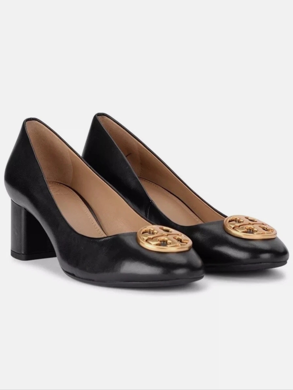 Classic Black Block Heel Pumps - Women's, Size 8.5. NNIB